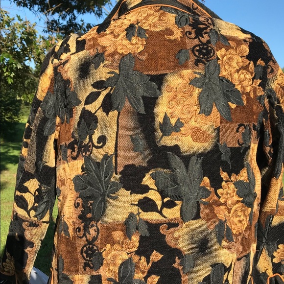 Coldwater Creek Reversible Tapestry Jacket - Picture 6 of 8